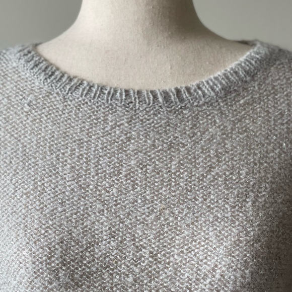 The Limited | Sequin Sweater | Light Gray | Medium - Picture 4 of 5